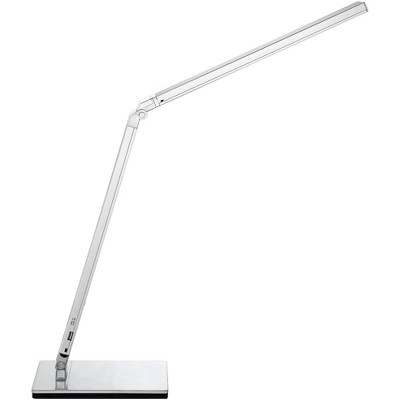 360 Lighting Jett Modern Desk Lamp 16 1/2" High Silver With USB Port And Nightlight LED Dimmer Touch On Off For Bedroom Bedside Nightstand Family Home - Image 8