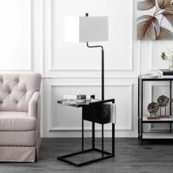 Janson Floor Lamp - Matte Black - Safavieh