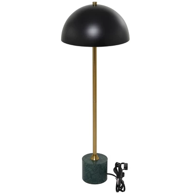 28" X 10" Metal Umbrella Style Desk Lamp With Marble Base - Olivia & May - Image 5