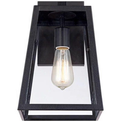John Timberland Arrington Modern Outdoor Wall Light Fixture Mystic Black 13" Clear Glass For Post Exterior Barn Deck House Porch Yard Posts Patio Home - Image 3