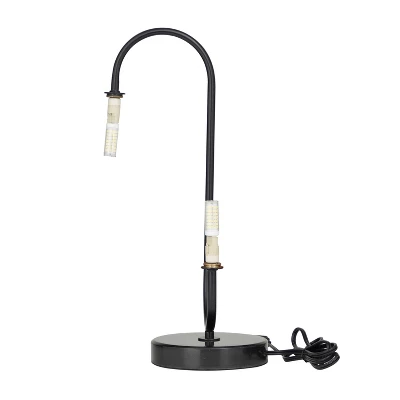 Metal Orb 2 Bulb Table Lamp With Marble Base - Olivia & May - Image 6