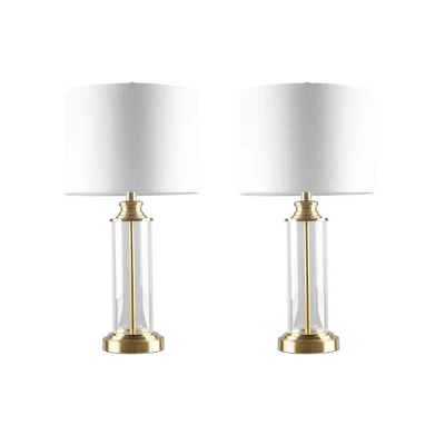 Set Of 2 Clarity Glass Table Lamp Gold - 510 Design - Image 4