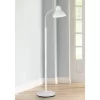 360 Lighting Modern Floor Lamp Adjustable Gooseneck Arm 56" Tall White Metal For Living Room Reading Bedroom Office