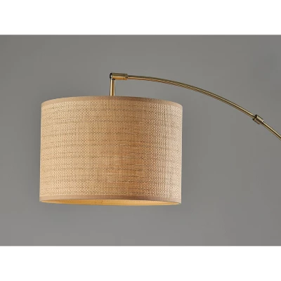 Bowery Arc Floor Lamp Antique Brass - Adesso