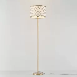 65" Novogratz X Globe Kinsley Matte Brass Floor Lamp - Globe Electric