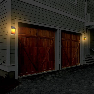 Solar LED Outdoor Wall Lantern With Flame - Techko Maid - Image 4