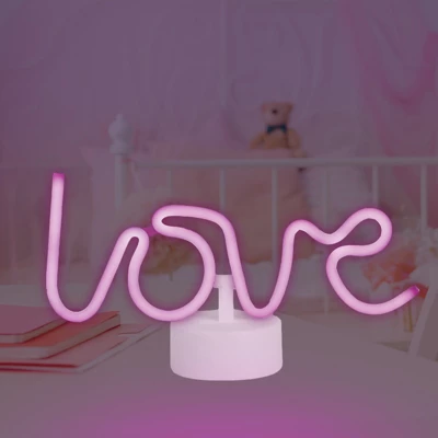 CIAO Tech Desktop Sleek Design Neon Light Up Desk Lamp Love Sign - Image 4