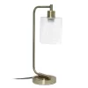 Modern Iron Table Lamp With Glass Shade Antique Brass - Lalia Home