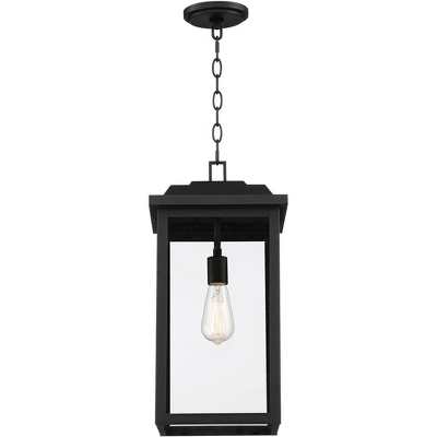 John Timberland Eastcrest Modern Outdoor Hanging Light Textured Black 21 1/2" Clear Glass For Post Exterior Barn Deck House Porch Yard Patio Outside - Image 6