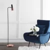 59.50" Metal Brady Task Floor Lamp (Includes LED Light Bulb) Black - JONATHAN Y