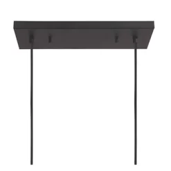 3-Light Hornwood Kitchen Island Pendant With Metal Shade Black/White - EGLO