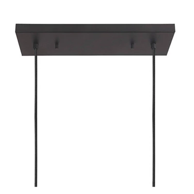 3-Light Hornwood Kitchen Island Pendant With Metal Shade Black/White - EGLO