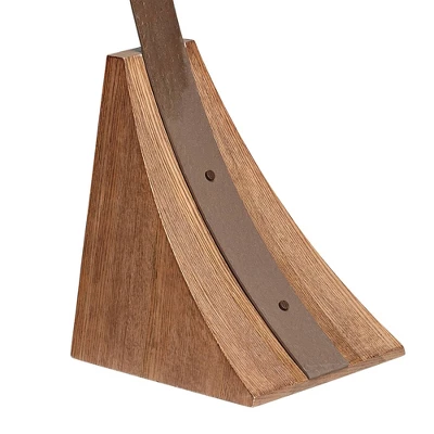 Franklin Iron Works Oak River Rustic Mission Arc Floor Lamp 66 1/2" Tall Dark Rust Wood Amber Mica Drum Shade For Living Room Reading Bedroom Office - Image 4