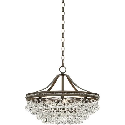 Vienna Full Spectrum Wohlfurst Bronze Pendant Chandelier 20 1/4" Wide Clear Crystal 5-Light Fixture For Dining Room House Foyer Kitchen Island Bedroom - Image 5