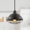 Light Levi Industrial Farmhouse Iron Linear LED Pendant Oil Rubbed Bronze - JONATHAN Y