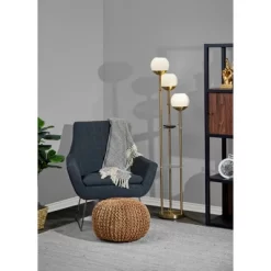 Bianca Shelf Floor Lamp Antique Brass - Adesso