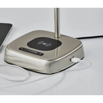 Radley Charge Table Lamp With Smart Switch Silver (Includes LED Light Bulb) - Adesso - Image 3