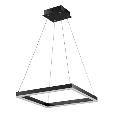 15.75" LED Nero Square Contemporary Metal Pendant Black - JONATHAN Y - Image 2