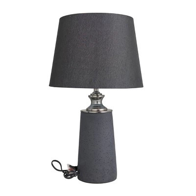 Modern Cement Table Lamp Black - Olivia & May - Image 5