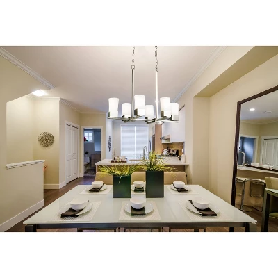 Ciara Springs 6 Light Chandelier Silver/White - EGLO - Image 4