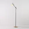 65" Florence Matte Black Floor Lamp With White Shade - Globe Electric