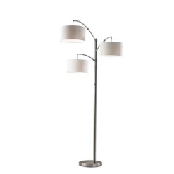 Cabo Arc Lamp Brushed Steel - Adesso