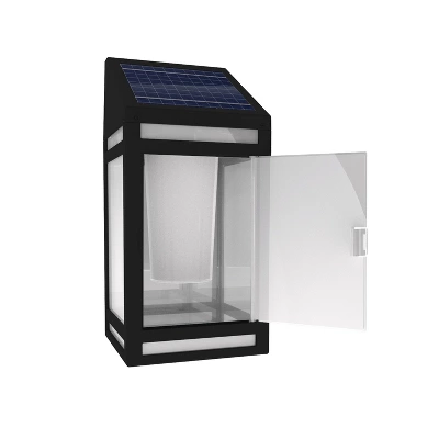 Solar LED Outdoor Wall Lantern With Flame - Techko Maid - Image 2