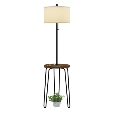 Floor Lamp End Table (Includes LED Light Bulb) - Modern Hairpin Legs - Image 7