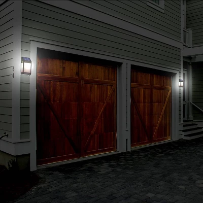 LED Solar Outdoor Wall Lantern With Frost Panel - Techko Maid - Image 3