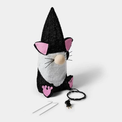 18.5" Incandescent Cat Gnome Halloween Novelty Sculpture Light - Hyde & EEK! Boutiqueâ„¢ - Image 2