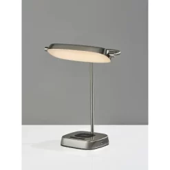 Radley Charge Table Lamp With Smart Switch Silver (Includes LED Light Bulb) - Adesso