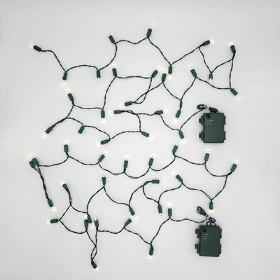 9.4' 2ct Battery Operated Mini String LED Lights White