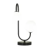 Metal Orb 2 Bulb Table Lamp With Marble Base - Olivia & May