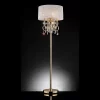 63" Antique Crystal Floor Lamp With Crystals (Includes CFL Light Bulb) Gold - Ore International