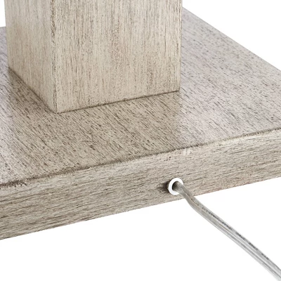 Barnes And Ivy Baluster Country Cottage Floor Lamp 63 1/2" Tall Pickled Wood Oatmeal Linen Drum Shade For Living Room Reading Bedroom Office House - Image 5