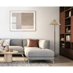 Palmer Walnut Floor Lamp Black - Adesso