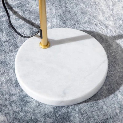 HOMCOM Modern Floor Lamps For Living Room Lighting, Adjustable Standing Lamp For Bedroom Lighting, Gold - Image 5