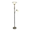 71" 3-way 2 Light Mother Daughter Floor Lamp Antique Brass - Elegant Designs