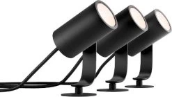 Philips Hue Lily White & Color Outdoor Spot Light Base Kit 3-pk