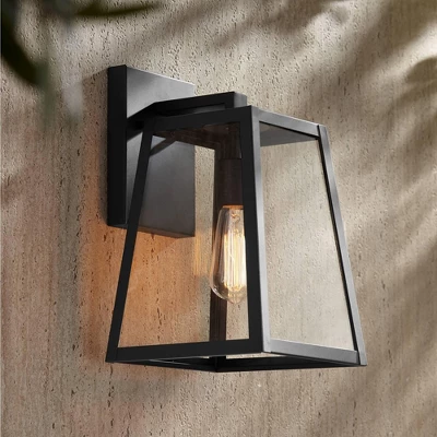 John Timberland Arrington Modern Outdoor Wall Light Fixture Mystic Black 13" Clear Glass For Post Exterior Barn Deck House Porch Yard Posts Patio Home - Image 5