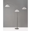 Braxton 3 Arm Arc Lamp Brushed Steel - Adesso