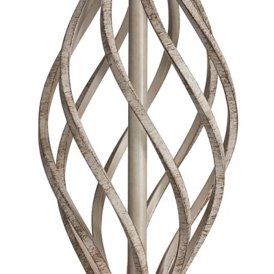 Franklin Iron Works Annie Modern Coastal Table Lamps 28" Tall Set Of 2 Weathered Sand Iron Cream Tapered Drum Shade For Bedroom Living Room Bedside - Image 3