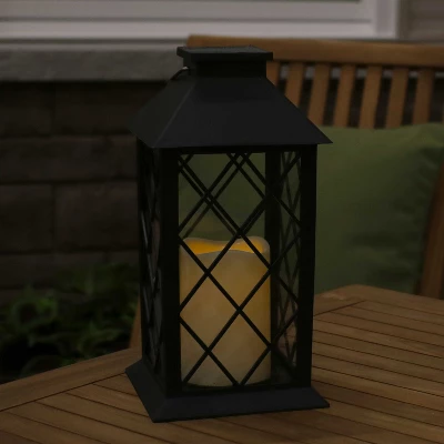 Sunnydaze Decor Sunnydaze Outdoor Concord Hanging Tabletop Solar LED Rustic Farmhouse Decorative Candle Lantern - 11" - Image 7