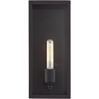 John Timberland Modern Industrial Outdoor Wall Light Fixture Sand Black 14 1/4" Clear Glass For Exterior House Porch Patio Outside - Image 4