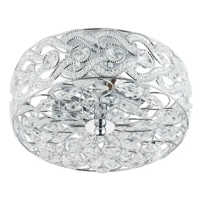 11.5" Olivia Semi-Flush Mount Pendant Metallic Silver - River Of Goods - Image 10
