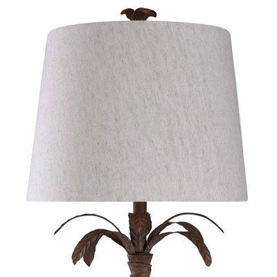Coastal Palm Traditional Moulded Table Lamp Brown - StyleCraft