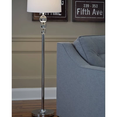 3-way Joaquin Crystal Floor Lamp Chrome - Signature Design By Ashley