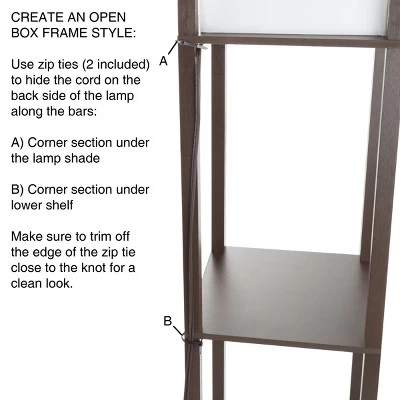 Torchiere Floor Lamp Brown (Includes LED Light Bulb) - Lavish Home - Image 5