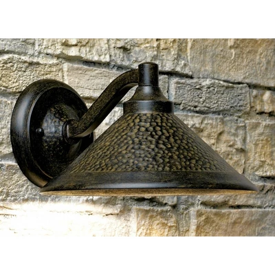 Minka Lavery Industrial Outdoor Wall Light Fixture Hammered Aspen Bronze Dark Sky 6 1/2" For Post Exterior Barn House Porch Patio - Image 3