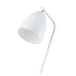 1-Light Westlinton Floor Lamp With Metal Leaf Finish Shade White/Gold - EGLO
